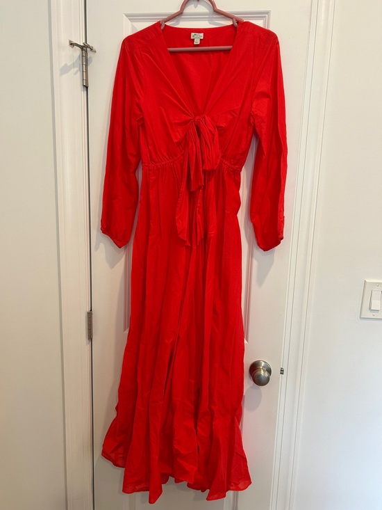 J. Crew Dresses & Skirts - Red Tie-Front Maxi Dress - Women
